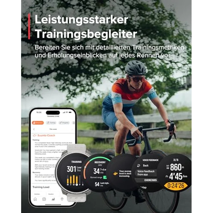 Suunto Race (49 mm, Edelstahl, One Size), Sportuhr + Smartwatch - Ultimative Leistungsuhr für Rennen und Training – Bild 6