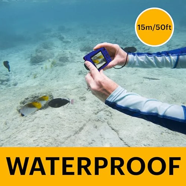 KODAK Pixpro Pack WPZ2, Digitalkamera 16MP, wasserdicht bis 15m, stoßfest, 720p Video, 2,7 Zoll LCD, blau, inklusive 2 Akkus und 1 x 16 GB SD-Karte – Bild 3