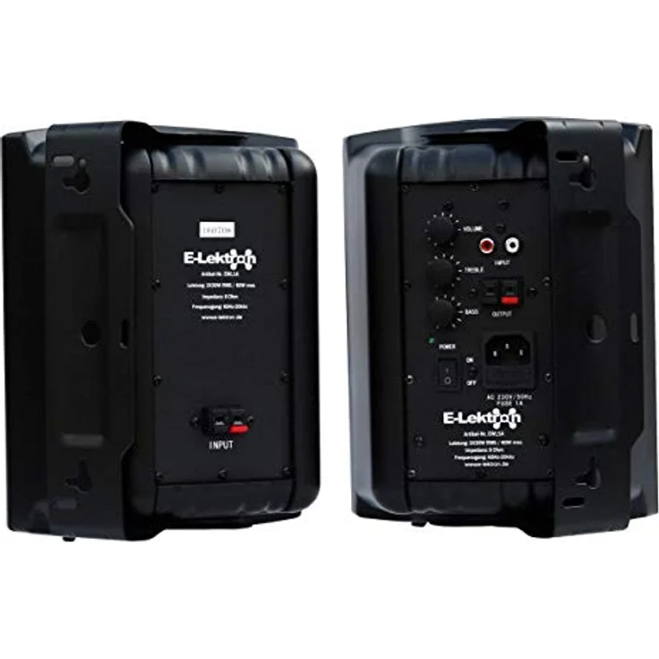 E-Lektron EWL5A Stereo Aktiv Lautsprecher Paar inkl. Wandhalter - 5" 2X 60W Schwarz – Bild 4