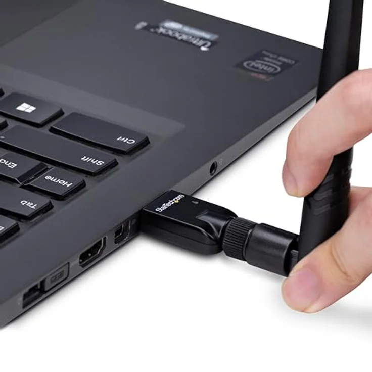 StarTech.com USB Bluetooth 5.3 Adapter AV53C1, Klasse 1 Dongle mit 100 m Reichweite für PC/Laptop, Schwarz, Plug-and-Play für Windows/Linux – Bild 7