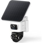 eufy Security eufyCam S4, kabellose Solar‑Outdoor‑Überwachungskamera mit 4K UHD, 360° Multi‑Kamera‑Auto‑Tracking, 8× Hybridzoom und Farbnachtsicht, kompatibel mit HomeBase S380