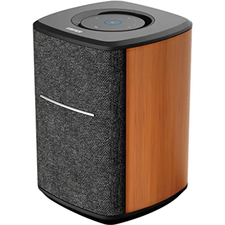 EDIFIER MS50A - Multiroom-fähiger WiFi Samrt Speaker mit Bluetooth und kabelloser Stereo-Funktion. Funktioniert mit Amazon Alexa, Apple AirPlay 2, Spotify u.v.m., Braun