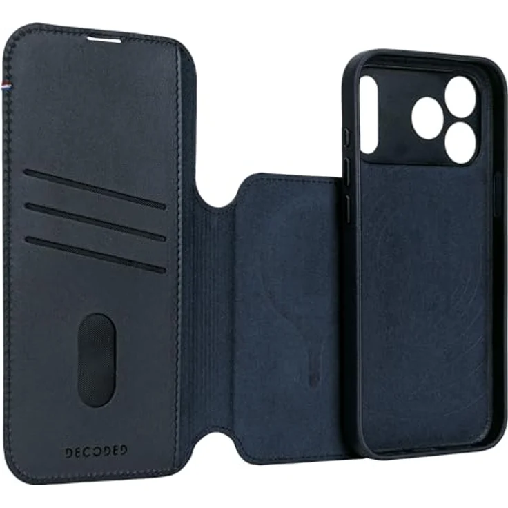 Decoded 2-in-1 Lederhülle für iPhone 17 Pro, Abnehmbare Wallet, Premium ECCO Leder, MagSafe kompatibel, Fallschutz, Kratzfest, Metallknöpfe, Blau – Bild 5