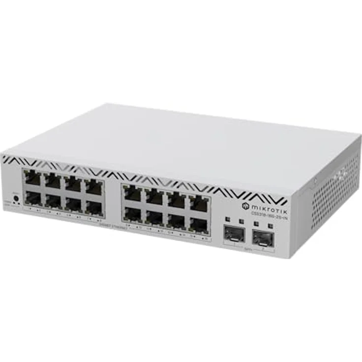MikroTik CSS318-16G-2S+in Managed Network Switch, 16 Gigabit Ethernet Ports, 2 SFP+ Ports, Rackmount-Design – Bild 1