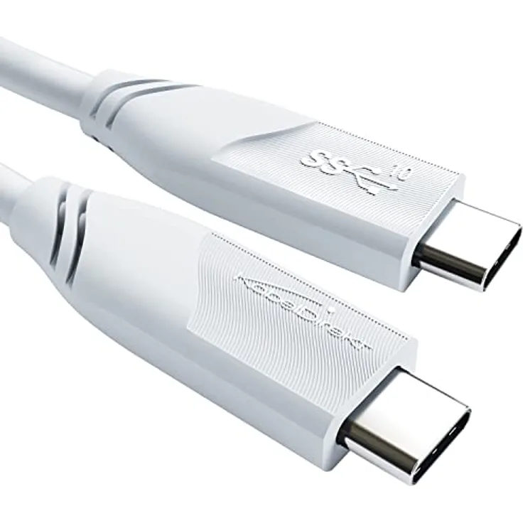 KabelDirekt – 4K USB C Kabel All-in-One, USB 3.2 Gen 2 – 2 m (überträgt Daten und Video mit 10Gbit/s, lädt mit 100W dank PD3, funktioniert universell als Datenkabel/Ladekabel/Monitorkabel, Weiß)