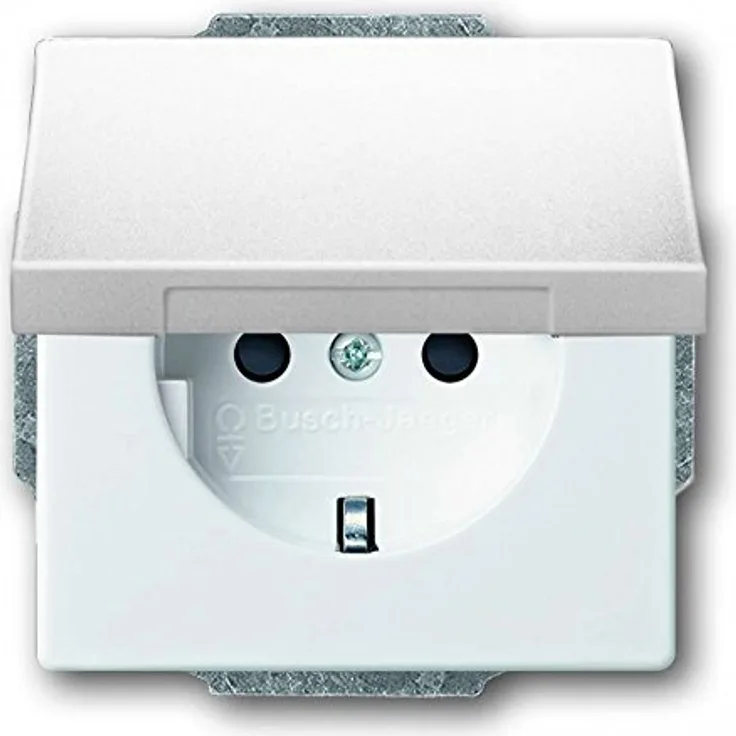Busch-Jaeger BUSC Steckdose 20 EUK-84, (20EUK-84) m. Klappdeckel