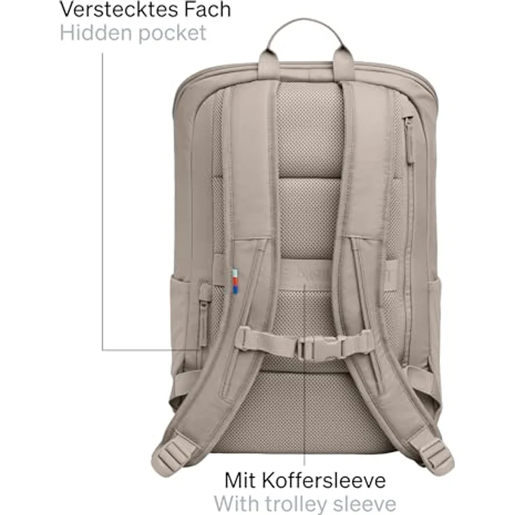 GOT BAG Rucksack Pro Pack | 16" Laptopfach | 25L Füllvolumen | Handgepäck | Ocean Impact Plastic | Vegan | Schwarz – Bild 4