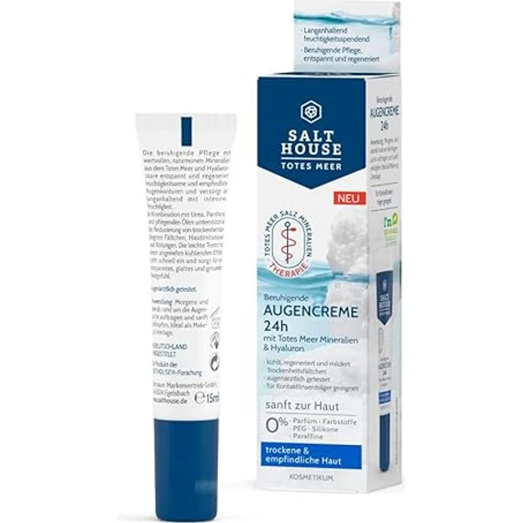 Salthouse Totes Meer Therapie Beruhigende Augencreme 24h, mit Hyaluronsäure für trockene und empfindliche Augenkonturen, ideal als Make-up Unterlage, 15ml. – Bild 4