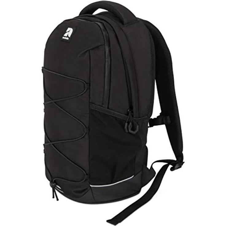 AUDETIC Schulrucksack Mädchen & Jungen Teenager Schwarz - AERO - Ergonomischer Rucksack mit vielen Fächern für Schule & Freizeit - Wasserabweisend – Bild 2