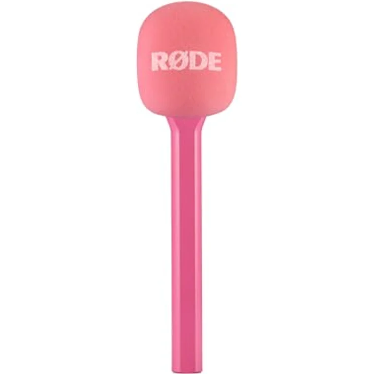RØDE Interview GO Mikrofonadapter, pink, Handmikrofon mit Windschutz für Berichterstattung und Interviews – Bild 2