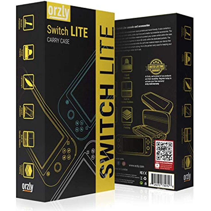 Orzly Tragetasche für Nintendo Switch Lite (2019) – Hartschalen Schutzhülle mit Innentasche für Zubehör – Koralle – Bild 2