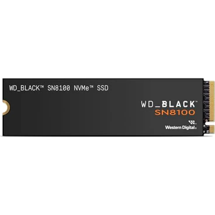 WD_BLACK SN8100 2 TB PCIe 5.0x4 NVMe M.2 SSD, Lesegeschwindigkeiten von bis zu 14.900 MB/s, Schreibgeschwindigkeiten von bis zu 14.000 MB/s, TLC 3D CBA NAND
