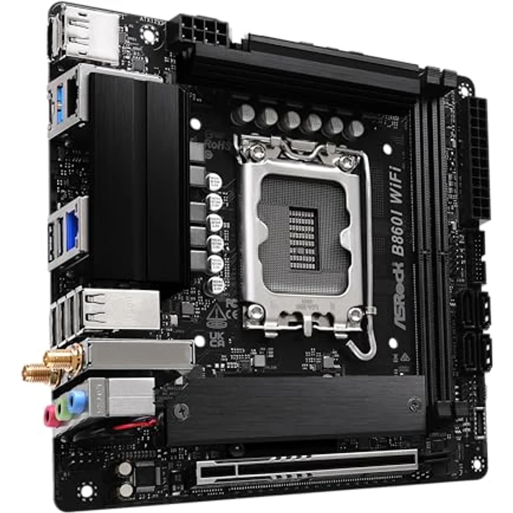 ASRock Intel 1851 B860I WiFi Mainboard, Unterstützt bis zu 8933+ (OC), Graphikausgabe: HDMI/DisplayPort, BLAZING M.2 (PCIE GEN5 x4) – Bild 5