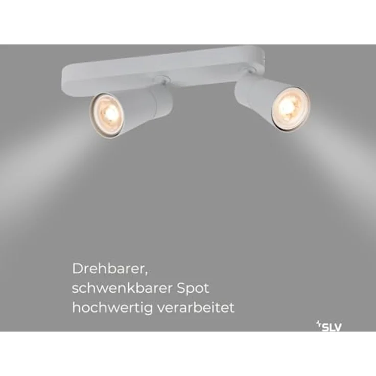 SLV PURI 2.0 CONE, Deckenleuchte, Wandleuchte, Grau - Flexibel dreh- und schwenkbar für individuelle Lichtakzente – Bild 2