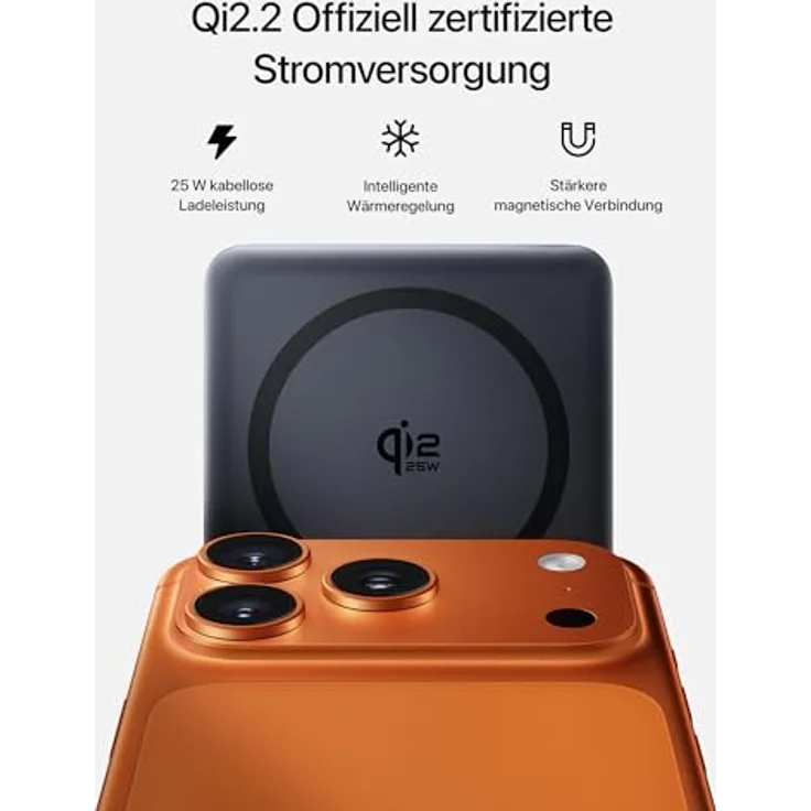 Baseus PicoGo AM52 Powerbank, Qi2.2 Magsafe Powerbank 10000 mAh, 25-W-Wireless-Laden, 45-W-Schnellladen, magnetische externe Batterie für iPhone 17/16 Pro Max, Schwarz – Bild 2