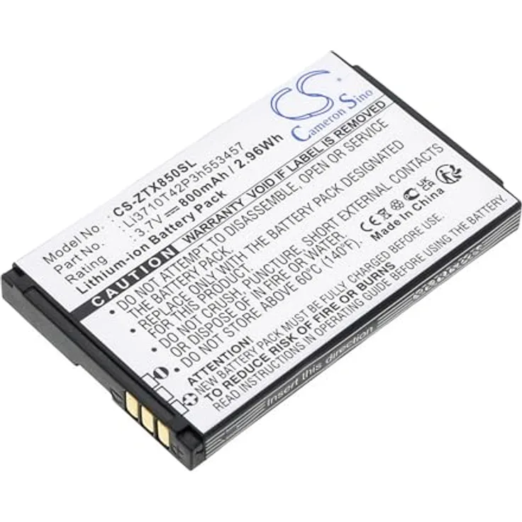 Batterie für ZTE C500 / C580 / C79 / F100 / F102 / F103 / F105 / F106 / F107 / F110 (3,7°V, 800°mAh)