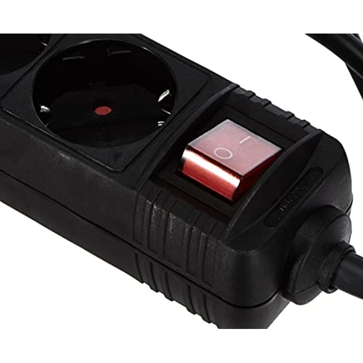 Kopp 129715009 Steckdosenleiste 3-fach mit beleuchtetem Schalter schwarz – Bild 3