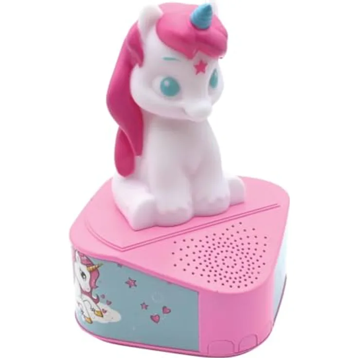 Lexibook Bluetooth Speaker met een Unicorn, tragbarer Lautsprecher mit integrierter Einhornfigur und Bluetooth-Funktion, bunt
