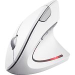 Trust Verto Kabellose Vertikale Maus, Wireless Ergonomische Maus, Vorbeugung Gegen Mausarm/Tennisarm (RSI Syndrom), 800-1600 DPI, Funkmaus für Rechtshänder, PC, Laptop, Mac, mit Batterien - Weiß