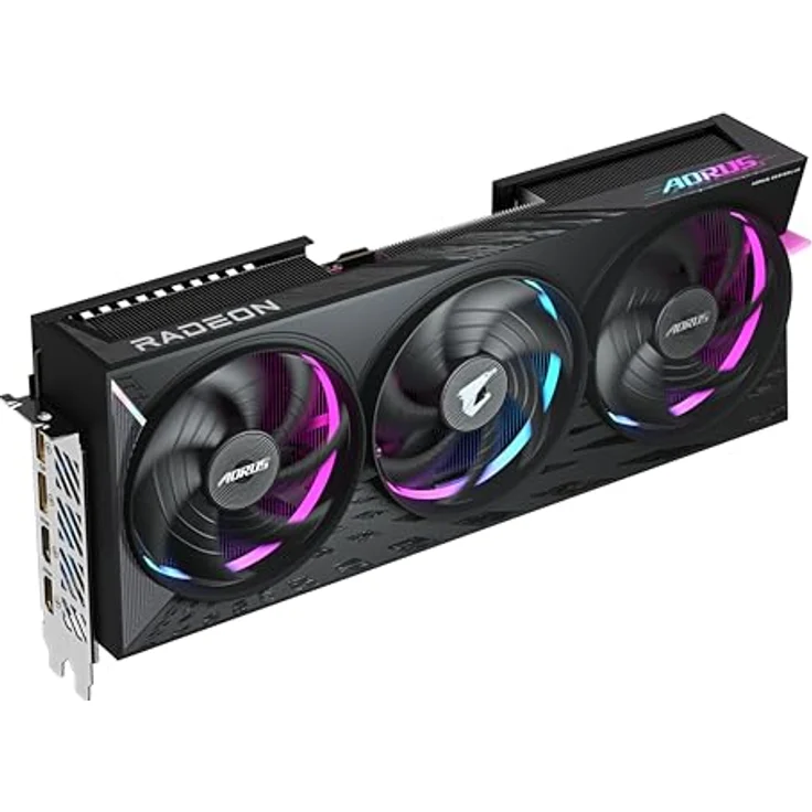 Gigabyte Radeon RX 9070 XT Aorus Elite 16 GB Grafikkarte mit PCIe 5.0, Triple-Slot-Heatpipe-Design – Bild 6