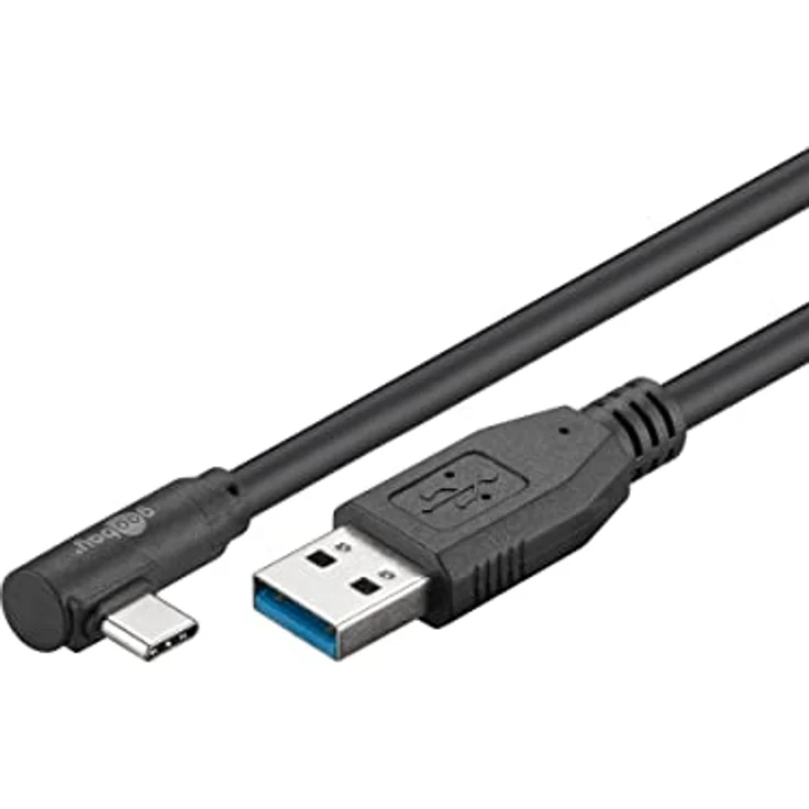 Goobay USB-C(TM) auf USB A 3.0 Kabel 90°, Schwarz, USB-C(TM) auf USB A 3.0 Kabel 90°, Schwarz - USB 3.0-Stecker (Typ A) > USB-C(TM)-Stecker – Bild 3