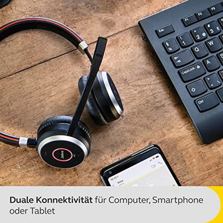 Jabra Headset Evolve 65 SE UC Mono USB Schwarz – Bild 3