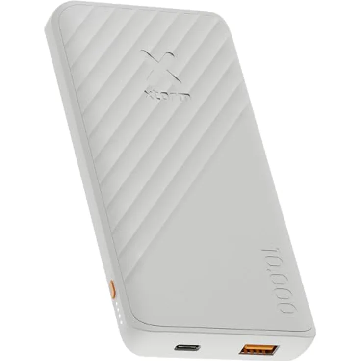 Xtorm Go2 Powerbank - 10.000mAh - 1x USB-A, 1x USB-C - Leistungsstarke und nachhaltige Powerbank - Ash White