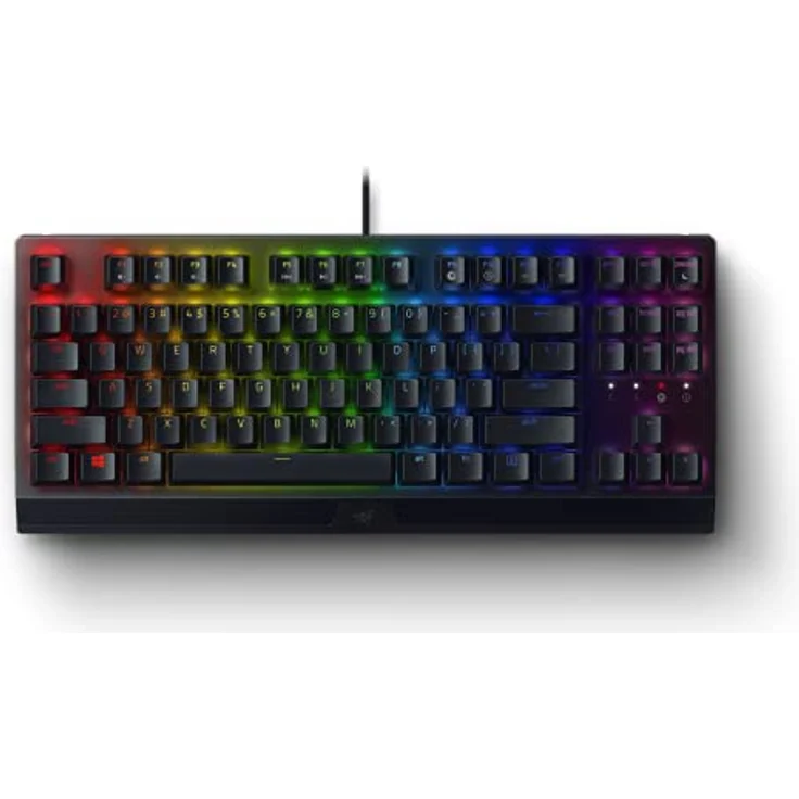 Razer BlackWidow V3 Tenkeyless TKL Mechanische Gaming-Tastatur: gelbe mechanische Schalter, linear, geräuschlos, Chroma-RGB-Beleuchtung, kompakter Formfaktor, programmierbare Makros, USB-Passthrough – Bild 1
