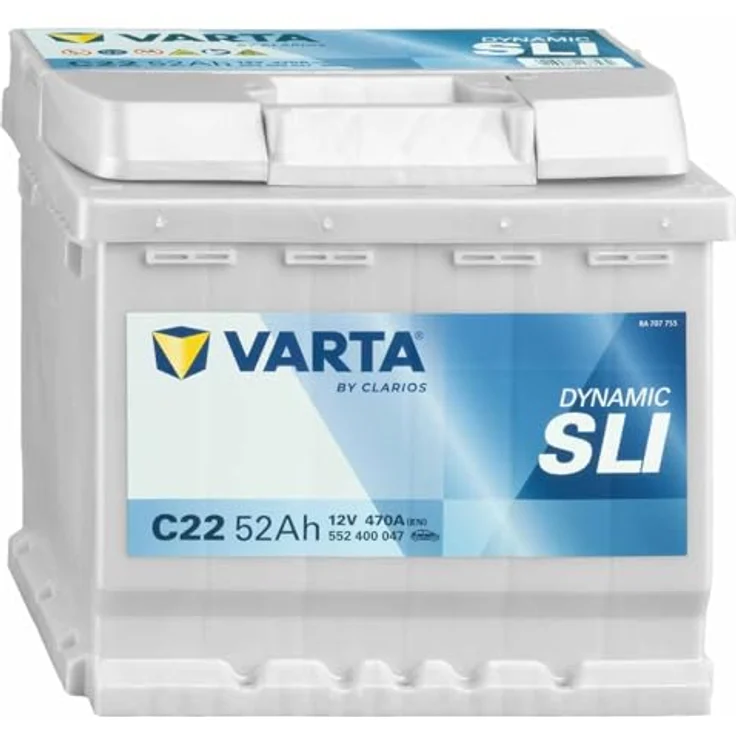 Varta C22 Blue Dynamic, 12V 52Ah Autobatterie mit 470A Kälteprüfstrom, H4/LN1 Größe – Bild 2