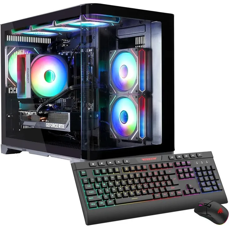 Hyrican GAMEMAX HYPE-M BK 7533, Gaming-PC mit AMD Ryzen 5 7500F, 32 GB RAM, 1 TB SSD und GeForce RTX 5060, schwarz