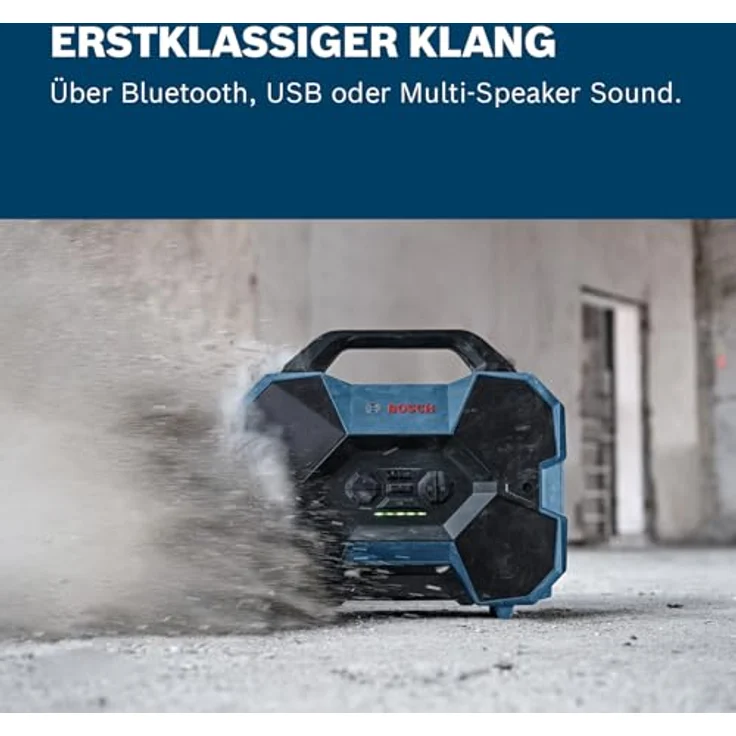 Bosch Professional 18V/12V System Akku-Bluetooth-Lautsprecher GPB 18V-6 C, Kristallklarer Sound, Multi-Speaker Sound, IP54, ohne Akku/Ladegerät – Bild 2