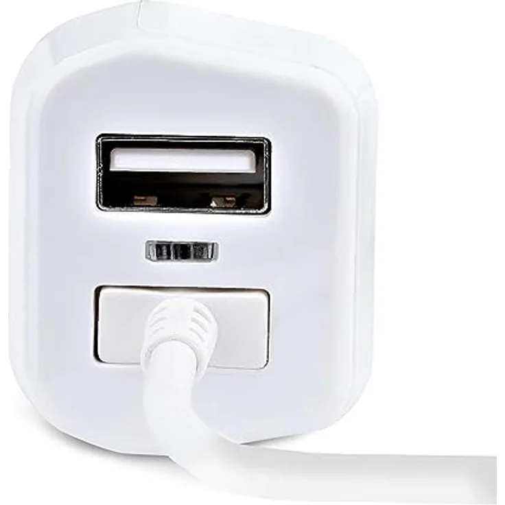 StarTech USBLT2PCARW2 Lightning Autoladegerät mit Dual Port und Spiralkabel, Weiß – Bild 3