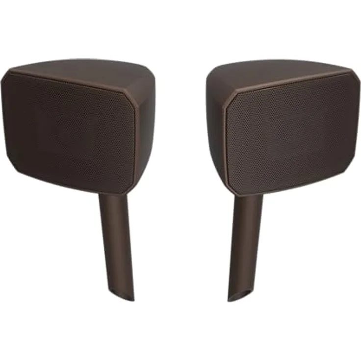 Klipsch Courtyard 2.0, Outdoor-Lautsprechersystem Erweiterung mit 2 Hornlautsprechern, Braun matt