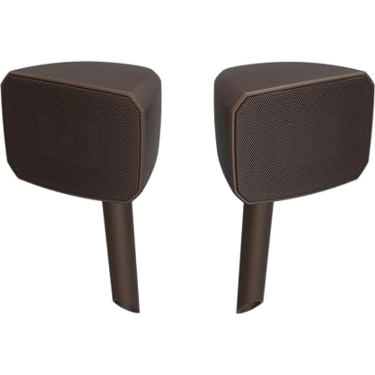 Klipsch Courtyard 2.0, Outdoor-Lautsprechersystem Erweiterung mit 2 Hornlautsprechern, Braun matt – Bild 1