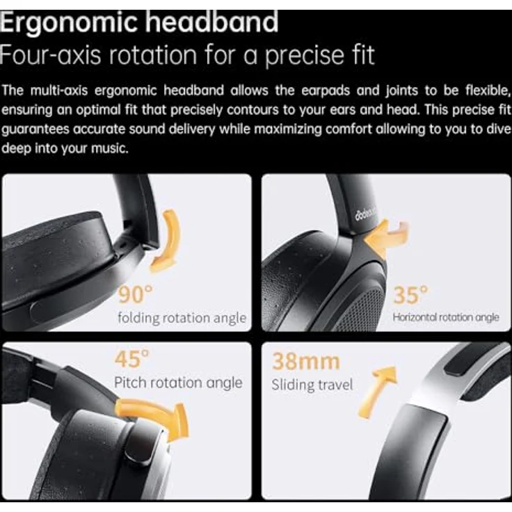 FiiO JT7, Kabelgebundene Planar-Magnet Kopfhörer mit Hi-Res-Audio-Zertifizierung, schwarz – Bild 5