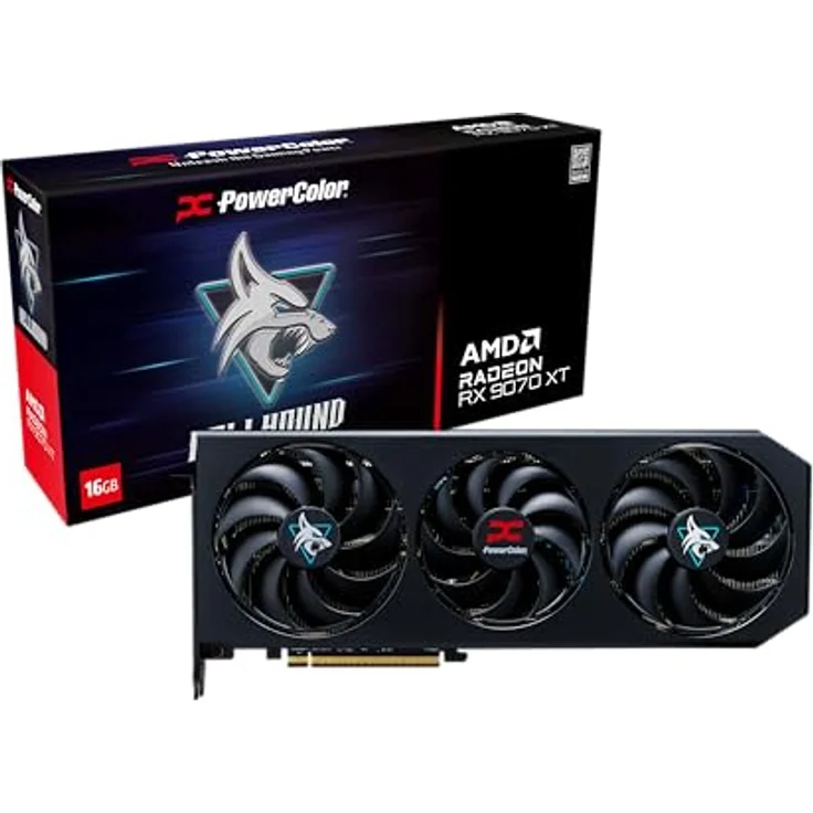 PowerColor Rx 9070 Xt Hellhound Oc 16gb Gddr6 Gaming Grafikkarte mit 304 Watt Leistungsaufnahme – Bild 2
