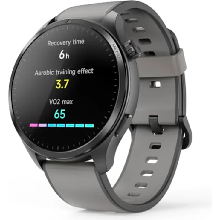 Hama Smartwatch 9000 (Musikspeicher, AMOLED Farbdisplay 1,43“ Panda Glass, GPS, Telefonfunktion, wasserdicht, WhatsApp, Sprachassistent, Schlaftracker, 110 Sportmodi, Schrittzähler, Pulsmesser) schwarz – Bild 4