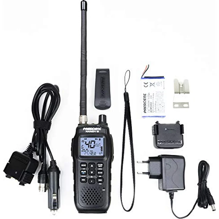 President ASC PRÄSIDENT Randy III, CB-Handfunkgerät mit 40 Kanälen, automatischer Rauschsperre und tragbarem Lithium-Ionen-Akku – Bild 9