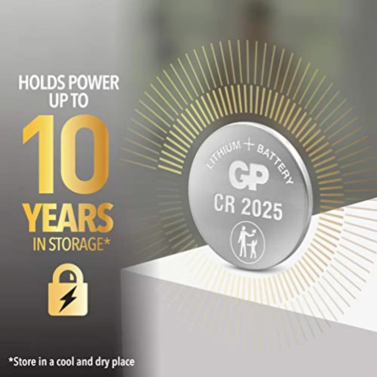 GP Battery Lithium Knopfzelle CR2025 5er Blister – Bild 2