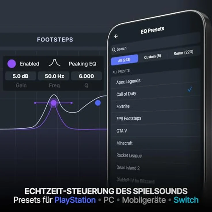 SteelSeries Arctis Nova 7P Gen 2, Kabelloses Gaming-Headset mit Rauschunterdrückung und Over-Ear-Design, Violett – Bild 3