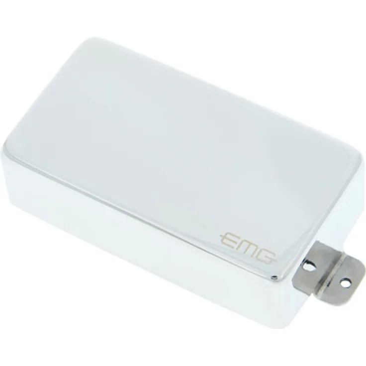 EMG EMG 81 Chrome, Aktiver Humbucker Tonabnehmer für E-Gitarre mit Keramikmagnet, Stegposition, hohe Ausgangsleistung, lötfreies Installationssystem, Chrom