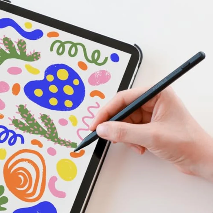 Mobilis Universal Active Stylus, Eingabestift mit 1.45 mm Spitze, schwarz, für Tablets, 10 Stunden Akkulaufzeit, präzise Navigation und Zeichnen, USB-A/USB-C Ladefunktion – Bild 7