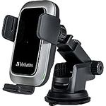 Verbatim Qi Fast Wireless Car Charger FWC-03 Pro, Handyhalterung mit Ladefunktion fürs Auto, induktive Handy Ladestation, intelligentes KFZ Ladegerät für iPhone und Android