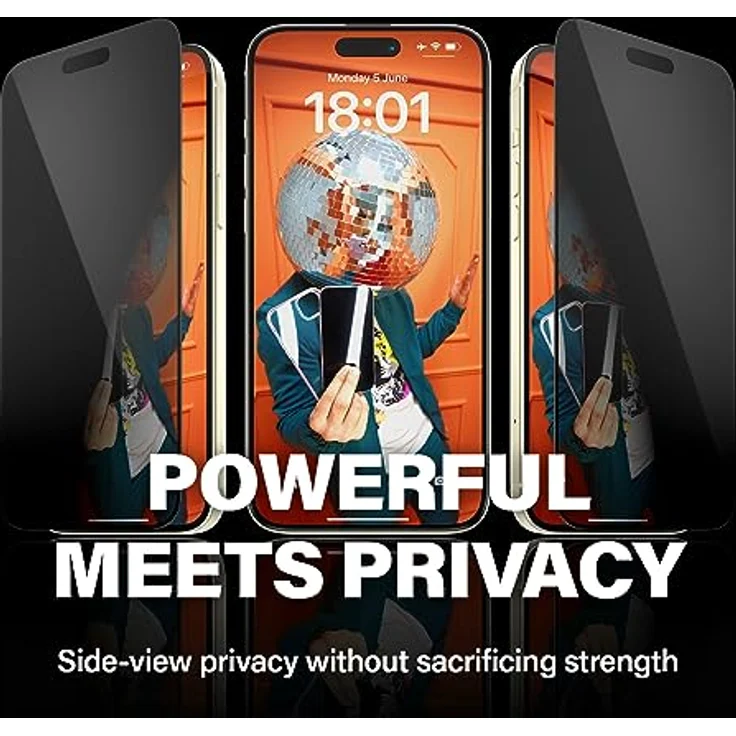 PanzerGlass Displayschutzfolie für Apple iPhone 15 Plus (17 cm / 6,7 Zoll), Sichtschutz, ultraweite Passform, transparent (P2811), kratzfest und stoßfest, 2 Jahre – Bild 2