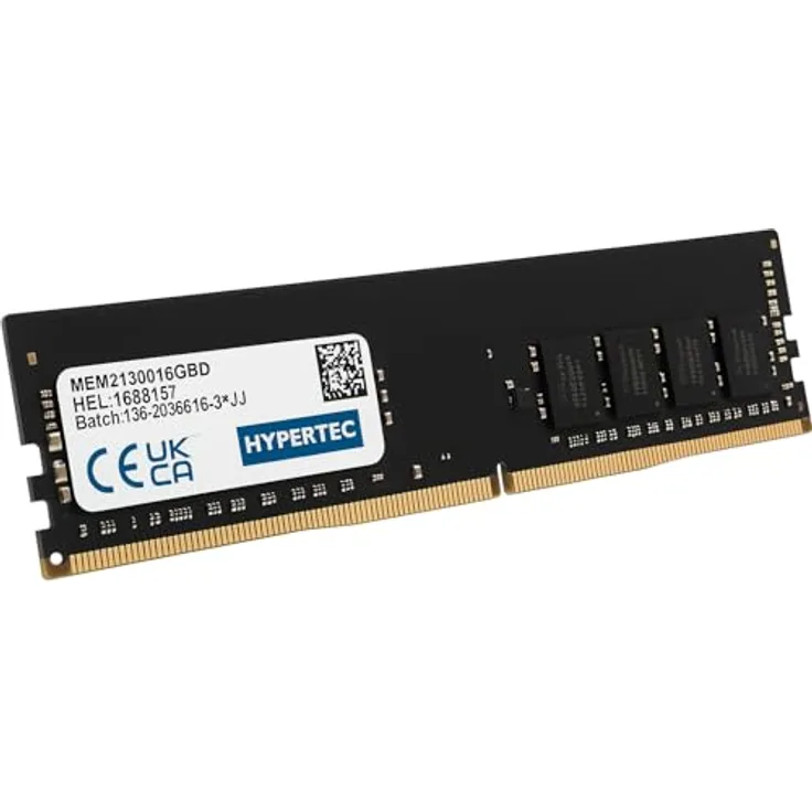 Hypertec 16 GB DDR4 2666 MHz PC RAM – Hynix-Chip, DIMM PC4-21300, Desktop Arbeitsspeicher, CL19, 1.2 V, kompatibel