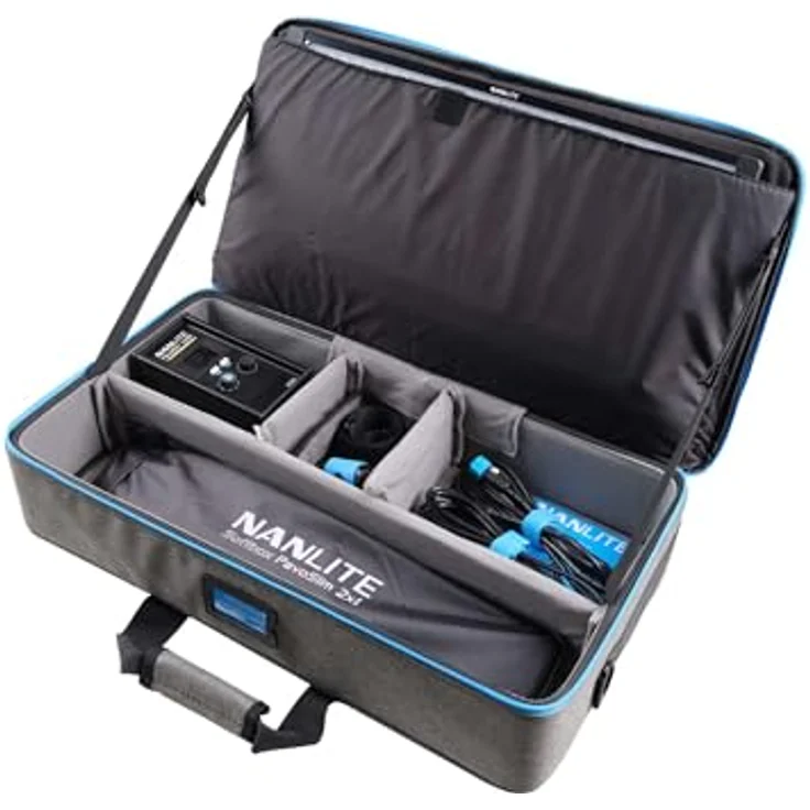 NANLITE PavoSlim 60C Full-Color, Fotostudio-Equipment mit 17620 Lux, 5600 K, CRI 95, TLCI 97, inkl. Softbox und Gitter – Bild 3