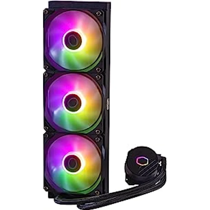 Cooler Master MasterLiquid 360L Core ARGB Wasserkühlung - CPU-Flüssigkeitskühler mit Zweikammer-Gen-S-Pumpe, überlegende PC-Kühlung mit 120mm ARGB-Lüfter, LGA 1700- und AM5-Halterungen – Schwarz – Bild 2
