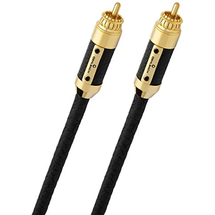 OEHLBACH XXL Black Connection Master - State of the Art Cinch Audiokabel Set (Made in Germany, HPOCC, analog Audio) - 2 x 1 Meter - schwarz