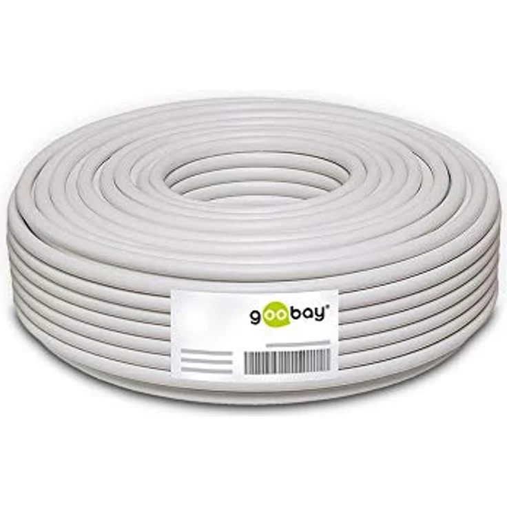 Goobay 67748 Lautsprecherkabel 2x1,5 mm² CCA Litze / Boxenkabel Audio Kabel Meterware / Speaker Cable Litzenkabel Audiokabel Subwoofer Kabel / Weiß / 25 Meter – Bild 3