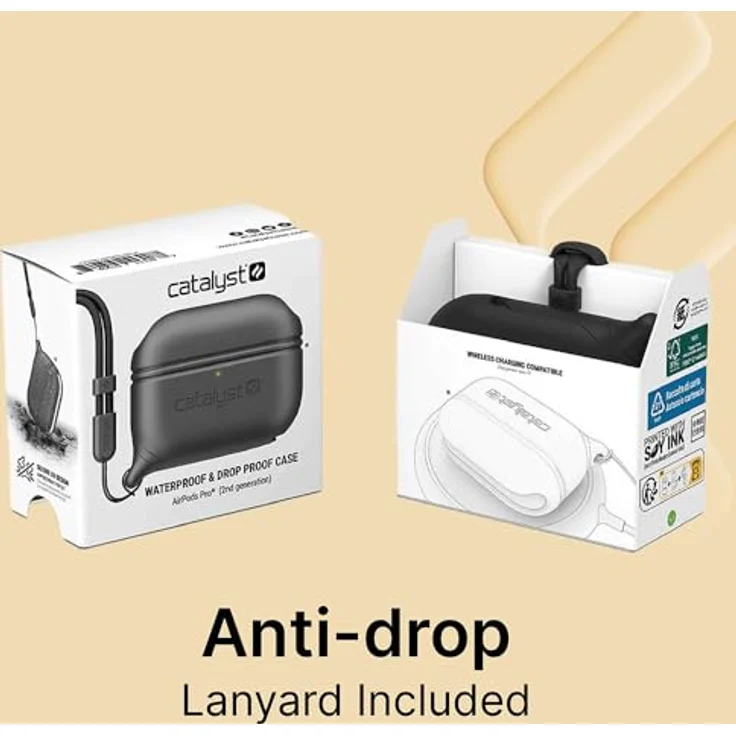Catalyst Waterproof & Drop Proof Case für AirPods Pro (1. & 2. Generation), schwarze Schutzhülle mit IP67 Wasserdichtigkeit und MIL-STD-810G Sturzfestigkeit – Bild 8